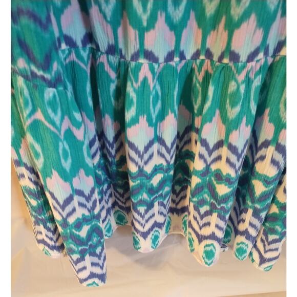 Mossimo Supply Co Women's Maxi Dress Turquoise/Blue Size M Adjustable Straps - Picture 4 of 7